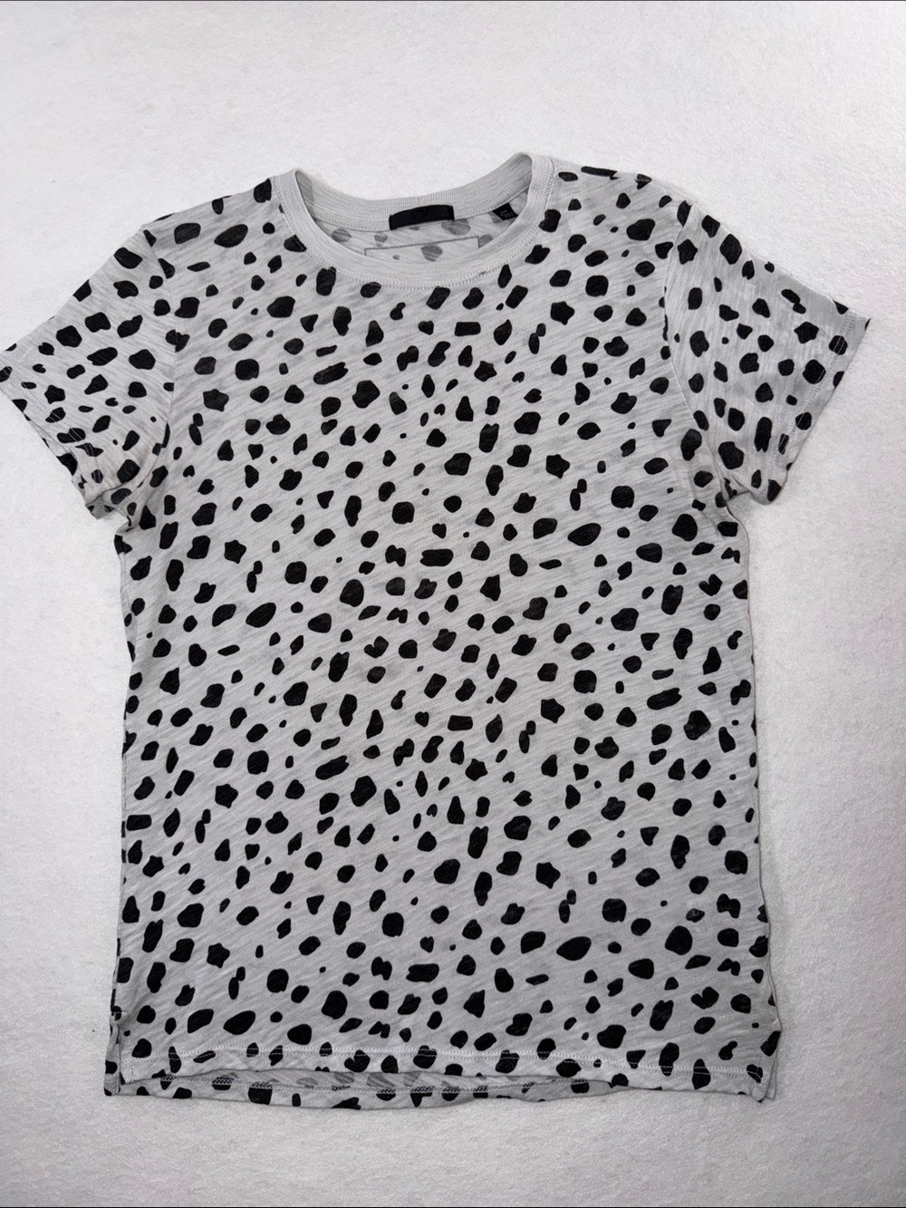ATM Anthony Thomas Melillo White Tee with Black Spot Print